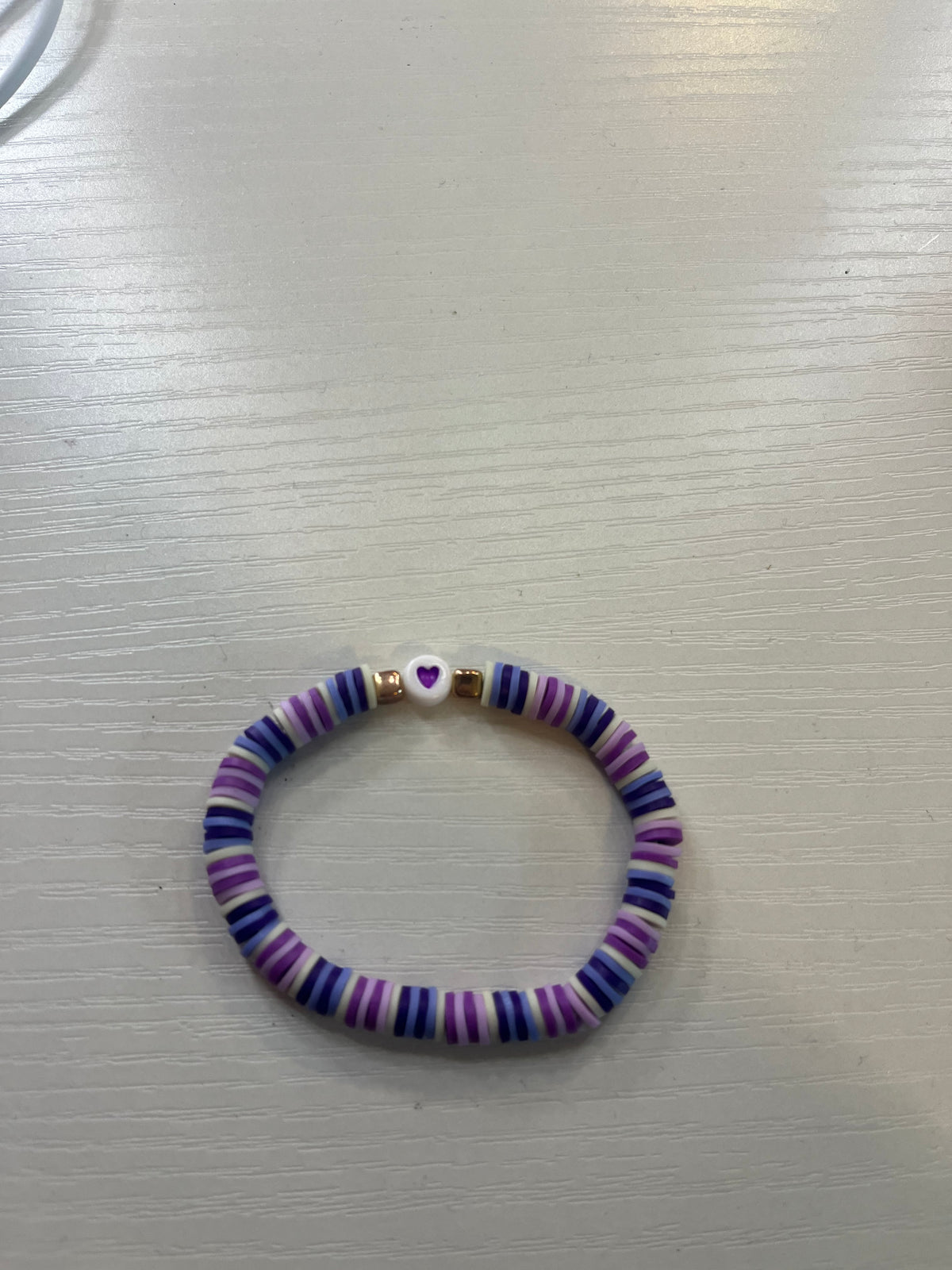 Handmade bracelet Purple Heart